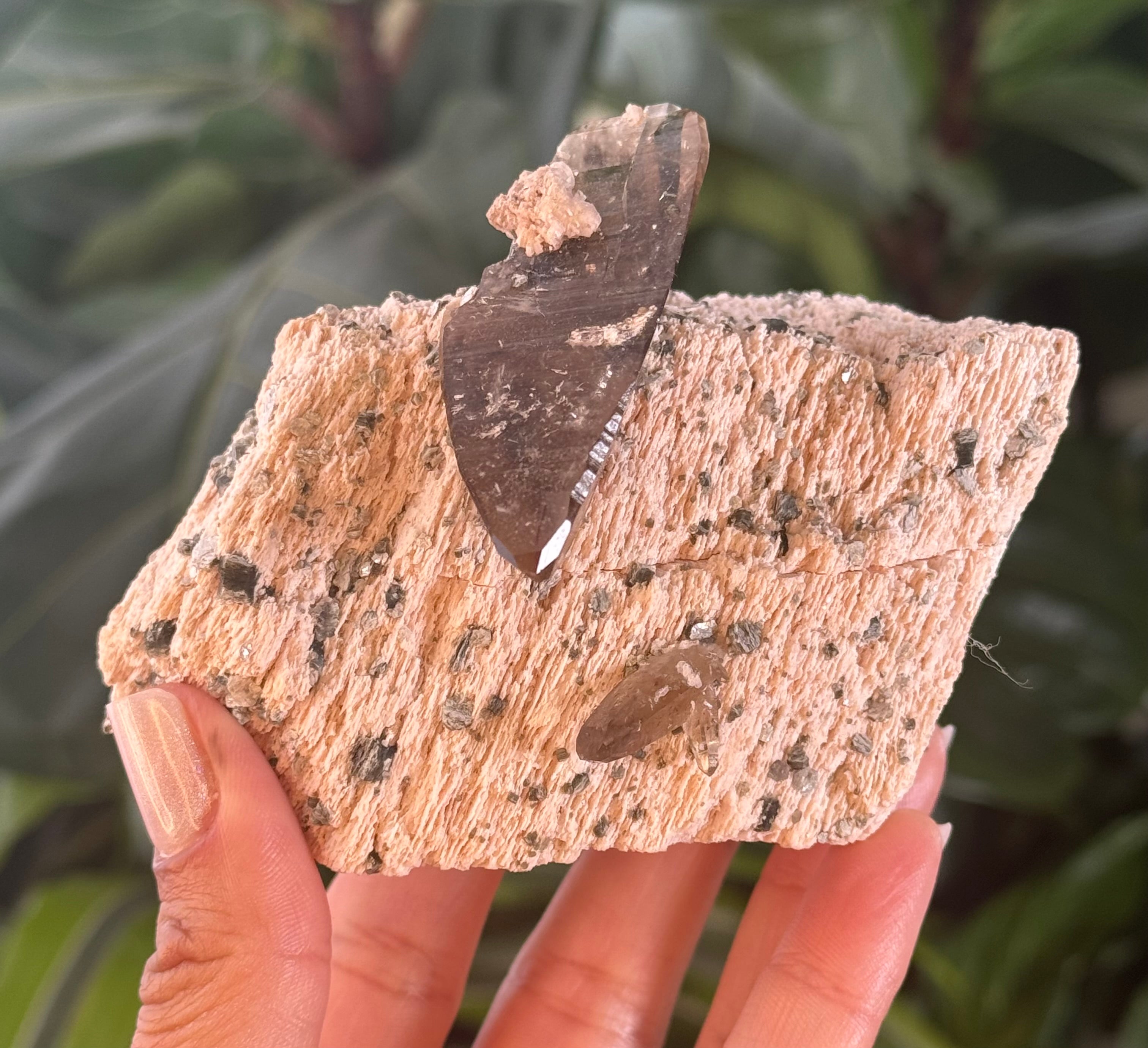 DT Smoky Quartz and Pink Microcline - Virgem da Lapa, Minas Gerais, Brazil