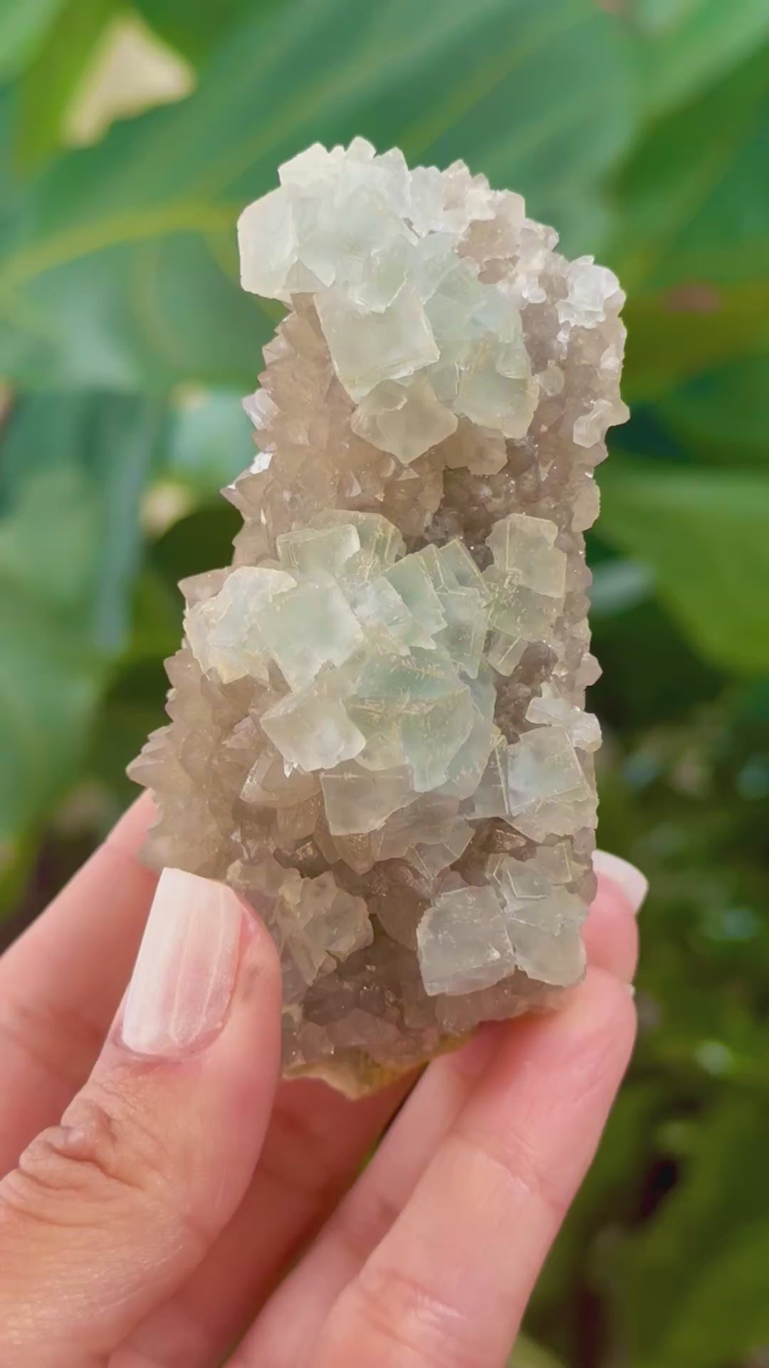 Blue Fluorite on Smokey Quartz - Yaogangxian, Hunan, China